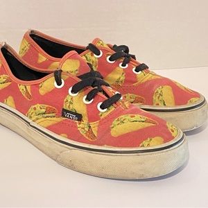 Vans Mens 5.5/Womens 7 Authentic Late Night Coral/Tacos Canvas Sneaker
